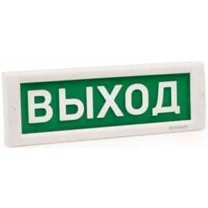 Табло Кристалл-24-К «Выход» плоское световое табло с сиреной, 24В